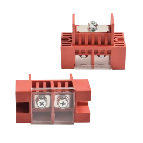 FENCE TERMINAL 100A 1IN- 2OUT (RED)