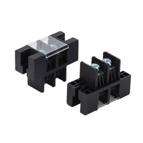 FENCE TERMINAL 100A 2IN- 2OUT (BLK)