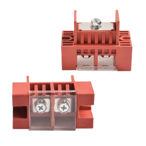 FENCE TERMINAL 200A 1IN- 2OUT (RED)